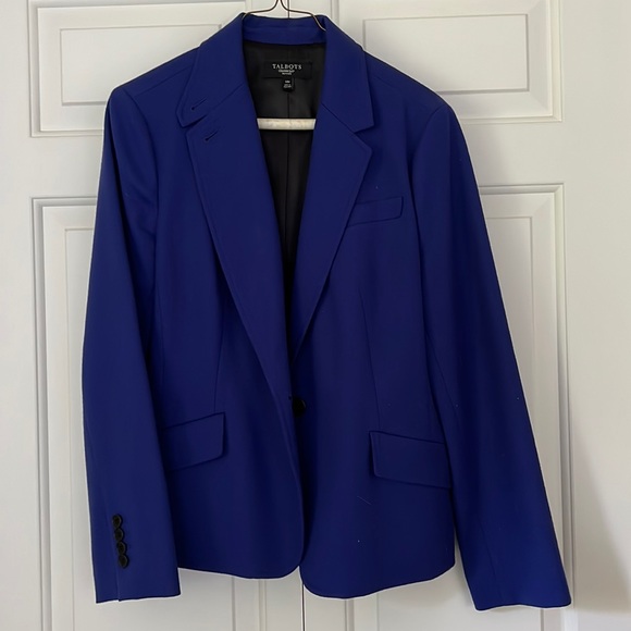 Talbots royal blue wool jacket. - Picture 2 of 12